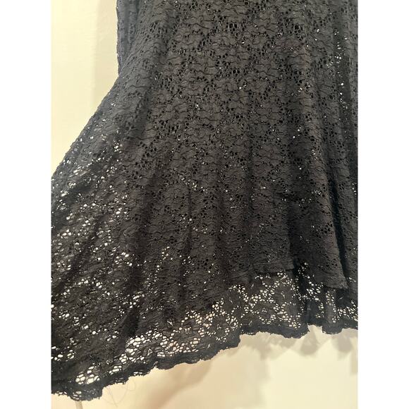 Women’s Vintage Havana Boho Lace Sheer Dress Coverup L Goth Emo - Picture 3 of 7